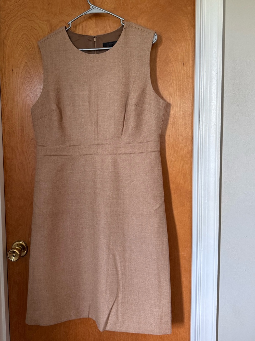 J. Crew Tan Sleeveless Sheath Dress